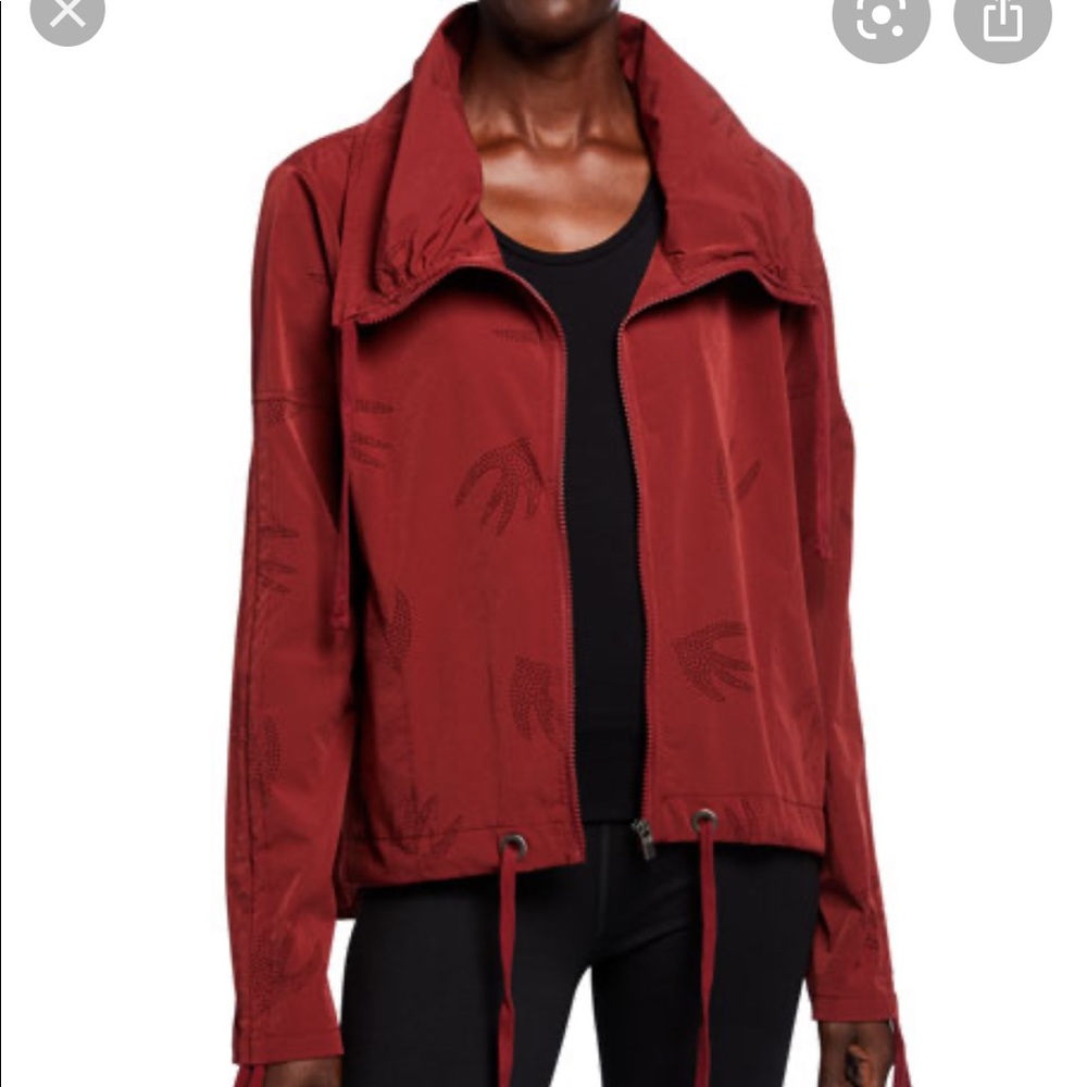 Nanette Lepore Play Ruched Swan Preforated Jacket